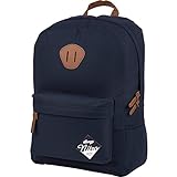 Nitro 878051 Urban Classic, Old School Daypack mit gepolstertem Laptopfach, urbaner Streetpack, Alltagsrucksack, Schulrucksack, Schoolbag, Indigo, 20 L