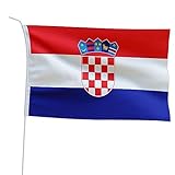 Marineo Gastlandflagge Bootsfahne Gastflagge Fahne Flagge für Boot oder Motorrad - 20 x 30cm, Kroatien