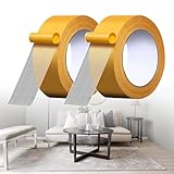 Joaecosmhui Doppelseitiges Klebeband Universal, Verlegeband Doppelklebeband Extra Stark zum Verlegen von Teppich und PVC-Belag, Klebeband für Papier, Metall, Kunststoff, Pappe, Holz etc (5cm x 10m)