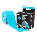 Kintex Kinesiologie Tape Classic, 5 cm x 5 m, hautfreundliches & wasserfestes Kinesiologie Tape, Physio Tape, Medizinisches Tape, für Sport & Physiotherapie (Blau)