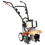 vidaXL Benzinfräse Benzin Gartenfräse Gartenhacke Motorhacke Ackerfräse Kultivator Bodenhacke Bodenfräse Fräse Garten 52cc Stahl 1,47kW