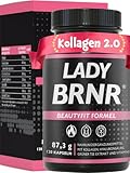 LADY BRNR - BeautyFit Stoffwechsel Formel mit Vitamin B6, Bindegewebe mit Kupfer, Kollagen, Hyaluron hochdosiert, Biotin, 120 Kapseln