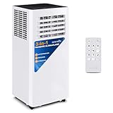 Serenlife Mobile Klimaanlage, 10.000 BTU – 3-in-1 Klimagerät mit Luftkühler, Ventilator & Luftentfeuchter – WLAN & Timer – für Zuhause & Büro – mit Fensterabdichtung