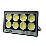 JOCCOS LED Flutlicht 50W 100W 200W 300W IP66 Wasserdicht Hohe Helle Outdoor Garten Projektor Beleuchtung Strahler wand Flutlichter 220V (Color : Cold White, Size : COB 400W)