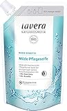 lavera Nachfüllbeutel basis sensitiv milde Pflegeseife - Flüssigseife mit Bio-Aloe Vera & Bio-Kamille - milde Reinigung - für empfindliche & trockene Haut geeignet - vegan - pH-neutral - 6 x 500 ml