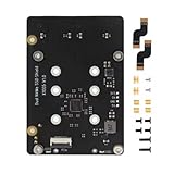 Meiliyizu X1005 Double NVMe Solid Disk Erweiterungsadapterplatine für kleine Computer Speicher-Upgrades mit blauem LED-Licht