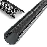 INEFA Laubschutzgitter Dachrinnen Laubschutz, PVC 125-180mm, 2m, Schwarz Laubfang Dachrinnenabdeckung Dachrinnenzubehör Made in Germany