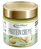 IronMaxx Protein Creme - Pistazien Creme – 200g Glas | Proteinreicher Brotaufstrich mit Pistazien | Ohne Zuckerzusatz | Cremige Konsistenz & ideal für Fitnessbewusste