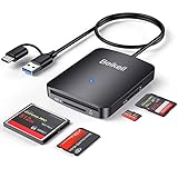 Beikell SD Kartenleser, 4 in 1 Dual Stecker USB 3.0 & USB C Kartenlesegerät Highspeed Micro SD Speicherkartenleser, Parallelem Zugriff auf 4 Slots für SD/CF/MS Duo/SDHC/SDXC, Micro SD/SDHC/SDXC