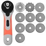 Resefinem Rotation Cutter Cloding Stoffschneider ideal für DIY -Handwerksschneidungen mit 10 pcs Blades Größe ca. 45 x 8x0 3 mm für mehrere Materialien in verschiedenen Umgebungen