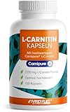 L-Carnitin hochdosiert 2250 mg - 150 Carnipure® L-Carnitin Kapseln mit Carnitin-Tartrat - Premium-Rohstoff Carnipure® von Lonza - ohne unerwünschte Zusätze - laborgeprüft mit Zertifikat - vegan