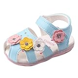 Kinder Kleinkind Sandalen Mädchen Blumen Baby Schuhe LED-leuchtende Baby Schuhe (Blue, 21 Toddler)