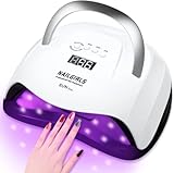 Nailgirls LED UV Lamp Nägel,168W LED Nail Lamp mit 4 Timer 42 Lichtperlen Gelnägel Lampe UV LED mit Auto Sensor LCD Display,LED UV Nagellampe für Gelnägel Finger/Zehennagel Nagel Trocknergerät