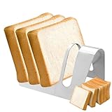 Toast-Brotständer – 4 oder 6 Schlitze, Edelstahl-Brothalter, antihaftbeschichtet, Brotkühlständer für Frühstück, Lebensmittelkühlung, rechteckiger antihaftbeschichteter Kastenständer