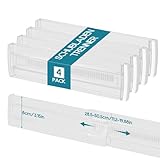 4 Stück Schubladentrenner Verstellbar, Transparente Schubladenteiler, Länge 28,5-50,5cm, Schubladen Trennsystem für Büro Schlafzimmer Kommode Schreibtisch Küche