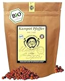 UNCLE SPICE® BIO Roter Kampot Pfeffer ganz 120g – Premiumqualität aus Kambodscha, handverlesen & sonnengetrocknet – Fruchtig-scharfer Gourmet Pfeffer, im Öko-Aromabeutel, DE-ÖKO-005
