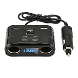 Auto-Zigarettenanzünder-Splitter, multifunktionaler USB-Typ-C-Ausgangsanschluss, geeignet für Autos, SUVs, Lieferwagen, ABS, PC, 60 W