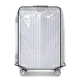 FUANA Wasserdichte transparente PVC-Gepäckabdeckung, Kofferschutz, kratzfest, staubdicht, Reisezubehör für 20/24/26/28/30 Zoll Koffer Zubehör