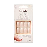 Kiss Salon Acryl Nude Französische Nägel Beige 28 Stück...