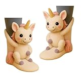 Pitadue 3dimensionalKnits Tiersocken, lustige Neuheiten, Tier-Umarmungssocken, handgehäkelt, warme Socke, Hausschuhsocke, Weihnachtsgeschenk, handgehäkelt, warme Socken, U, One size