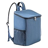 SHINROAD Picknick-Rucksack mit Doppelreißverschluss, große Kapazität, isoliert, 25 l, wasserdicht, Oxford-Kühltasche, auslaufsicheres Futter für Camping, Wandern, Angeln, Outdoor, Marineblau
