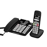 Gigaset DL780 Plus Kombi-Set schnurgebundenes Telefon & Mobilteil, extralaut Hören, hörgerätekompatibel, gemeinsames Telefonbuch, schwarz