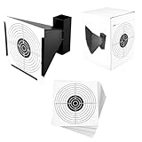 STARVAST Kugelfang 14x14 cm Trichter aus Metall inkl 200 Luftgewehr Zielscheiben für Pistole Luftgewehr Airsoft Target Zielscheibe für Kugelfang14x14cm