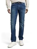 TOM TAILOR Denim Herren 1008286 Aedan Straight Jeans, 10281-Mid Stone Wash Denim, 32W / 32L