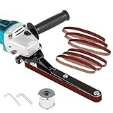 FiTspi Grinder Mini Sander mit 6pcs Schleifbänder (60/120 je 3pc), Multifunktionale Akku-Poliermaschine, Mini DIY Sander für 100/115/125mm Elektrische Winkelschleifer