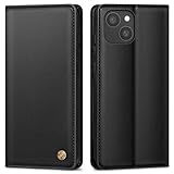 AIMOYU Handyhülle für iPhone 14 Plus Hülle,Premium Lederhülle Schutzhülle Tasche für iPhone 14 Plus Hülle Wallet Kartenfach Standfunktion Klappbar Flip Case für iPhone 14 Plus Hülle,Schwarz