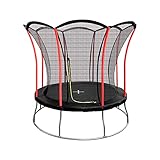 Ultrasport Gartentrampolin Trampolin Ø 305 cm, GS Zertifikat, Lotus, ovales/rundes/eckiges Gartentrampolin mit Sicherheitsnetz, gepolsterte Stangen, gepolsterte Randabdeckung, sicher, Outdoor