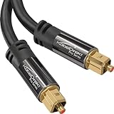 KabelDirekt – TOSLINK-Kabel, optisches Audiokabel – 5 m – Glasfaserkabel für Soundbar (TOSLINK auf TOSLINK, digitales S/PDIF-Kabel, Stereoanlage/Verstärker, Heimkino, Xbox One/PS4), Schwarz