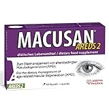 Macusan® AREDS2 Augenvitamin Tabletten Zur Intensivbehandlung Bei AMD Altersbedingter Makuladegeneration Stärkt Die Sehkraft Mit Lutein Zeaxanthin I 60 Kapseln