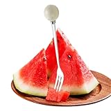 Dessertgabel, Edelstahl, Kuchengabel, tragbare Teegabel, kleine Kuchengabel mit Keramikgriff, für Zuhause, Küche, Reisen