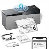 Memoking DHL Etikettendrucker Bluetooth, 249BT Versandetiketten Drucker, Shipping Label Printer 4x6 Versandetiketten Thermodrucker für Barcode, UPS, Ebay, Etsy, Shopify, Amazon, Royal Mail, FedEx,USPS