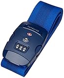 Samsonite Global Travel Accessories - Gepäckgurt mit integrietem 3-Stelliges TSA Zahlenschloss, 190 cm, Blau (Midnight Blue)