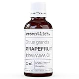 wesentlich. Grapefruitöl - ätherisches Öl - 100% naturrein (Glasflasche) - u.a. für Duftlampe und Diffuser (50ml)