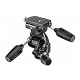 Manfrotto 3-Wege-Kopf mit Schnellwechselplatte, für Kamerastative, Kugelkopf, Kamera-Stabilisator, Fotozubehör für Content Creation, bis zu 12 kg