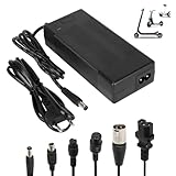 HPGAAVD Ladegeräte für Scooter，42V 2A E Scooter Ladegeräte，36V Elektroroller Universal Lithium Batterie Ladegerät mit 6 Anschlüssen，Hoverboard Ladekabel，für Elektrofahrräder Akkuladung，EU Ladegerät
