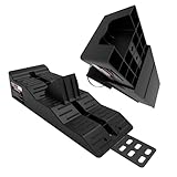 TOWKING Auffahrkeile für Wohnmobil -2PCS/1SET,Die maximale Tragfähigkeit beträgt bis zu 10 Tonnen - Auffahrkeile für Wohnwagen Wohnmobil & Anhänger (Schwarz Auffahrkeile&Keil&Tasche)