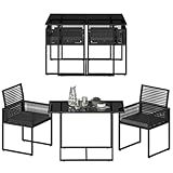 STEELSØN 3-TLG Garten-Essgruppe Kynaris, Esstisch mit 2...