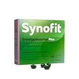 Synofit Grünlippmuschel Plus 60 Weichkapseln - Für die Gelenkfunktion. Mit Grünlippmuschel, Curcumin, Schwarze Johannisbeere Blattextrakt, Vitamin C und Natives Kollagen.