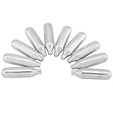 10-teilige Gasflasche für Sodawasserbereiter, Edelstahl-CO2-Patronen für DIY-Sodamaschine, kompakte nachfüllbare Gaskanister mit Sodapistole für die Heimbar und den Reisegebrauch