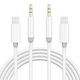 AUX-Kabel für iPhone, Apple MFi-zertifiziert, Lightning auf 3,5 mm AUX-Audio-Kopfhöreranschluss, Adapter, Stecker, AUX-Stereo-Audiokabel für iPhone 14, 13, 12, 11, XS, XR X 8 auf Lautsprecher, Auto,