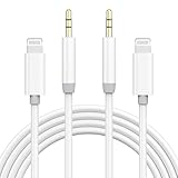 AUX-Kabel für iPhone, Apple MFi-zertifiziert, Lightning auf 3,5 mm AUX-Audio-Kopfhöreranschluss, Adapter, Stecker, AUX-Stereo-Audiokabel für iPhone 14, 13, 12, 11, XS, XR X 8 auf Lautsprecher, Auto,