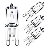 GMY Backofenlampe 25W 300 Grad, Halogen G9 Oven Lampe 25W 230V Für Backofen- und Mikrowellenanwendungen, Ersatzteile für Mikrowellen Hitzebeständige Glühbirnen 4er Pack