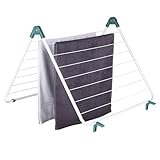 mucHome Badewannen Wäschetrockner, 9 m Trockenlänge mit arretierbare Gelenke Wäscheständer zum trocknen über der Badewanne - aus Metall Badewannen Trockner