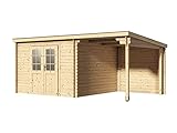 Woodtex Holz Gartenhaus Blockbohlenhaus CA2976 | Wandstärke...