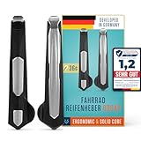 Alphatrail Fahrrad Reifenheber Oscar - 2er Set I Stabiler Metallkern aus Aluminium (36g Gesamtgewicht) I Optimale Hebellänge I Ergonomischer Mantelheber für Schwalbe, Michelin, Continental, Maxxis uvm