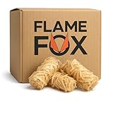 Flame Fox Anzündwolle XXL 10kg aus Öko-Holzwolle & Wachs I Kaminanzünder & Grillanzünder für Kamin, Ofen & Feuerschale I Natürlich, zuverlässig, Lange Brenndauer - 3kg, 5kg oder 10kg Karton